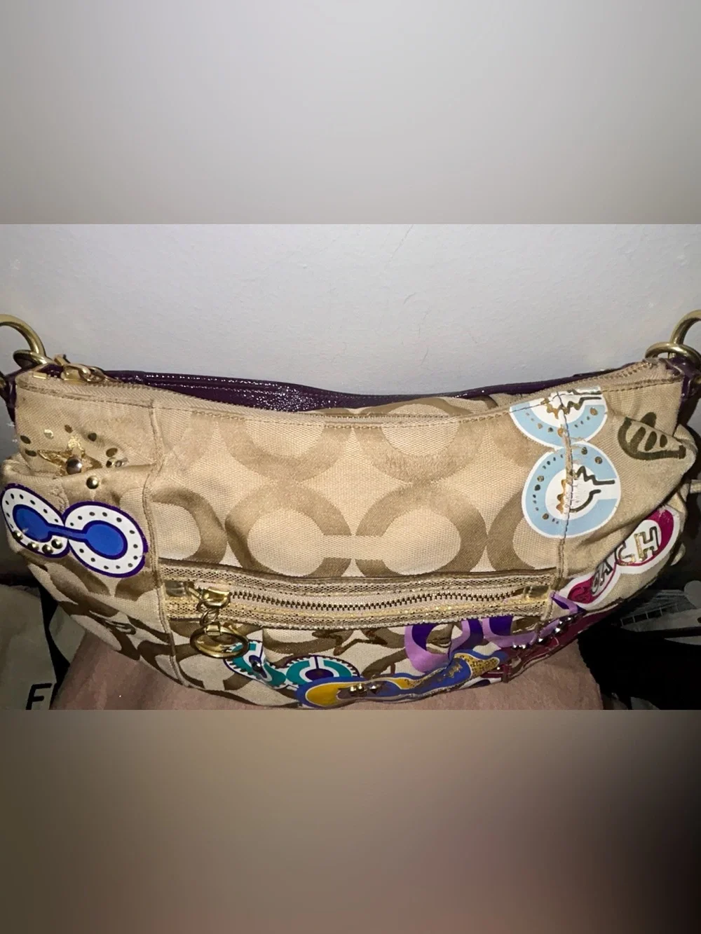 Coach Poppy Pop C Applique Jazzy Hobo Bag . Y2K